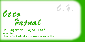otto hajnal business card