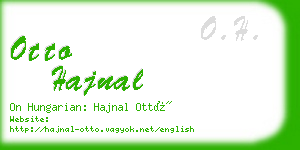 otto hajnal business card
